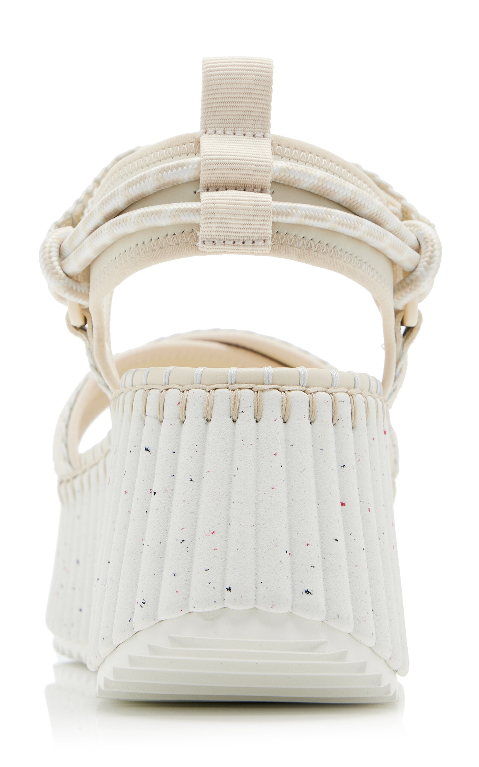 Chloé Nama Suede Platform Sandals white | modaoperandi