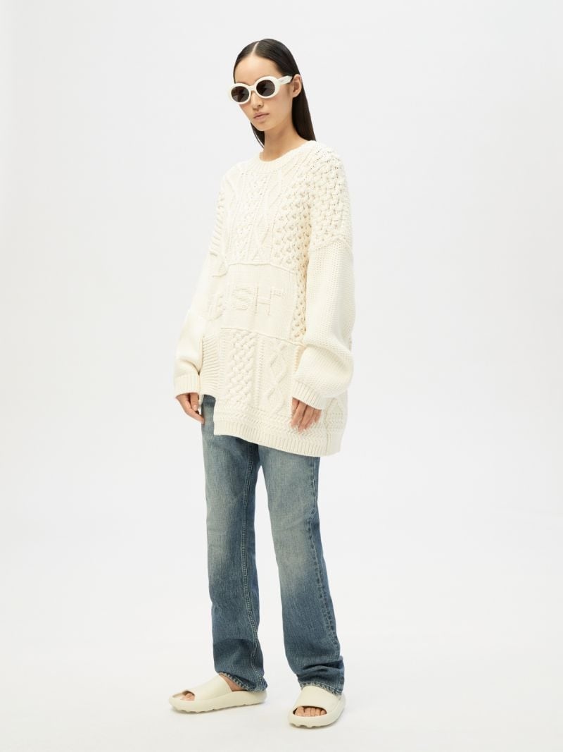 PATCHWORK KNIT CREWNECK - 2