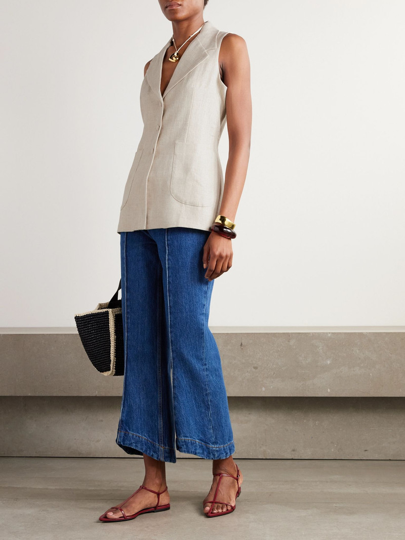 FAITHFULL Josette linen vest Beige outlook