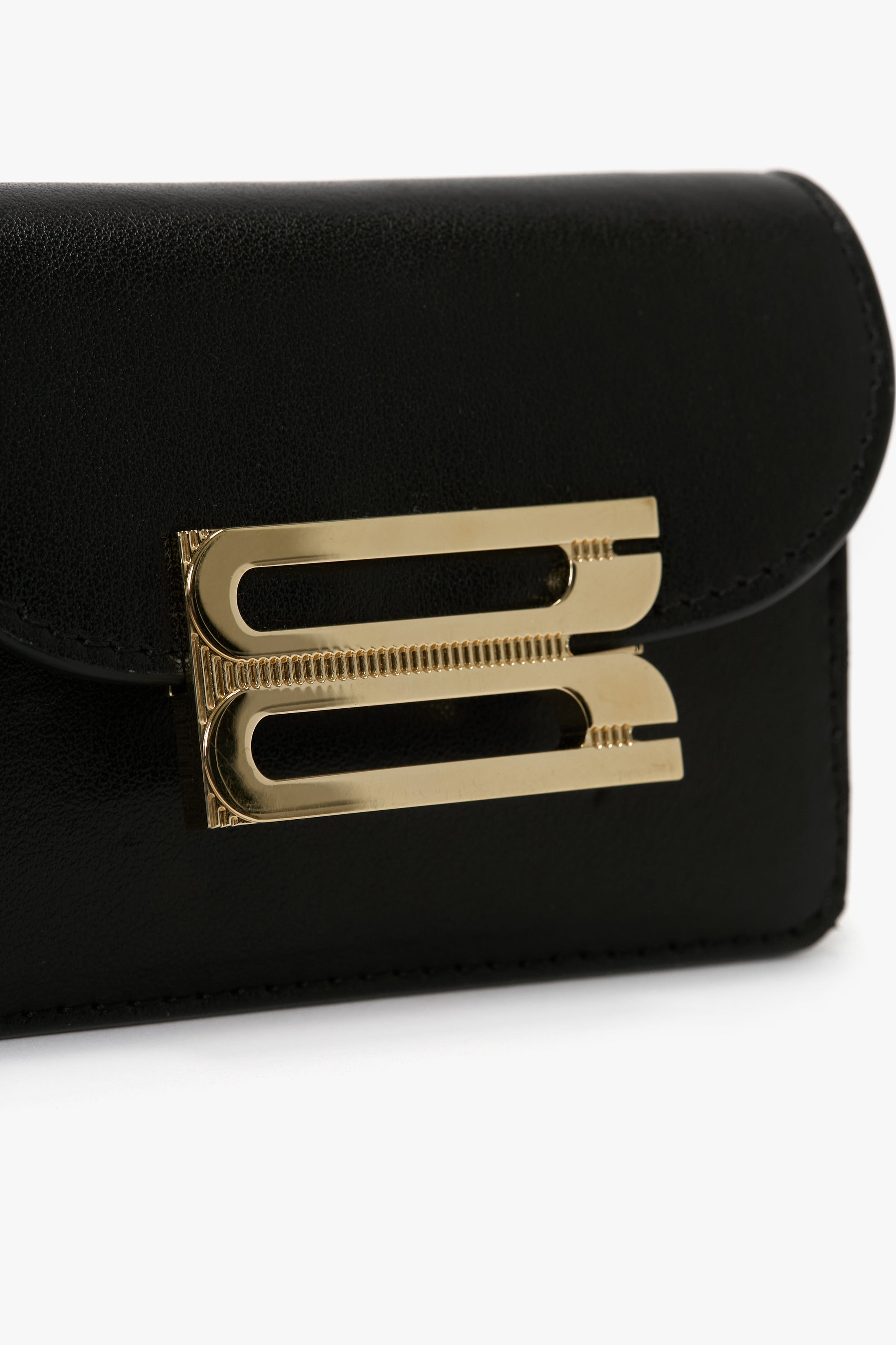 Micro Dorian Bag With Chain Strap In Black Smooth Leather - 4