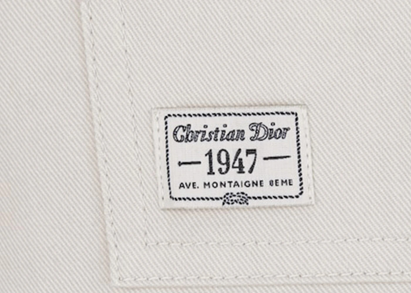 Dior by Birkenstock CD 1947 Carpenter Bermuda Shorts Ecru Cotton Denim - 2