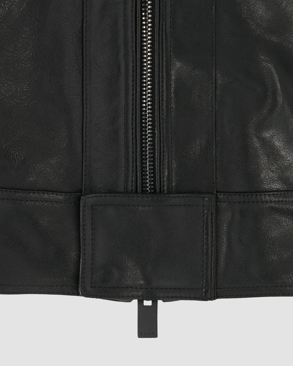 OVERSIZE LEATHER LOGO MOTO JACKET - 7