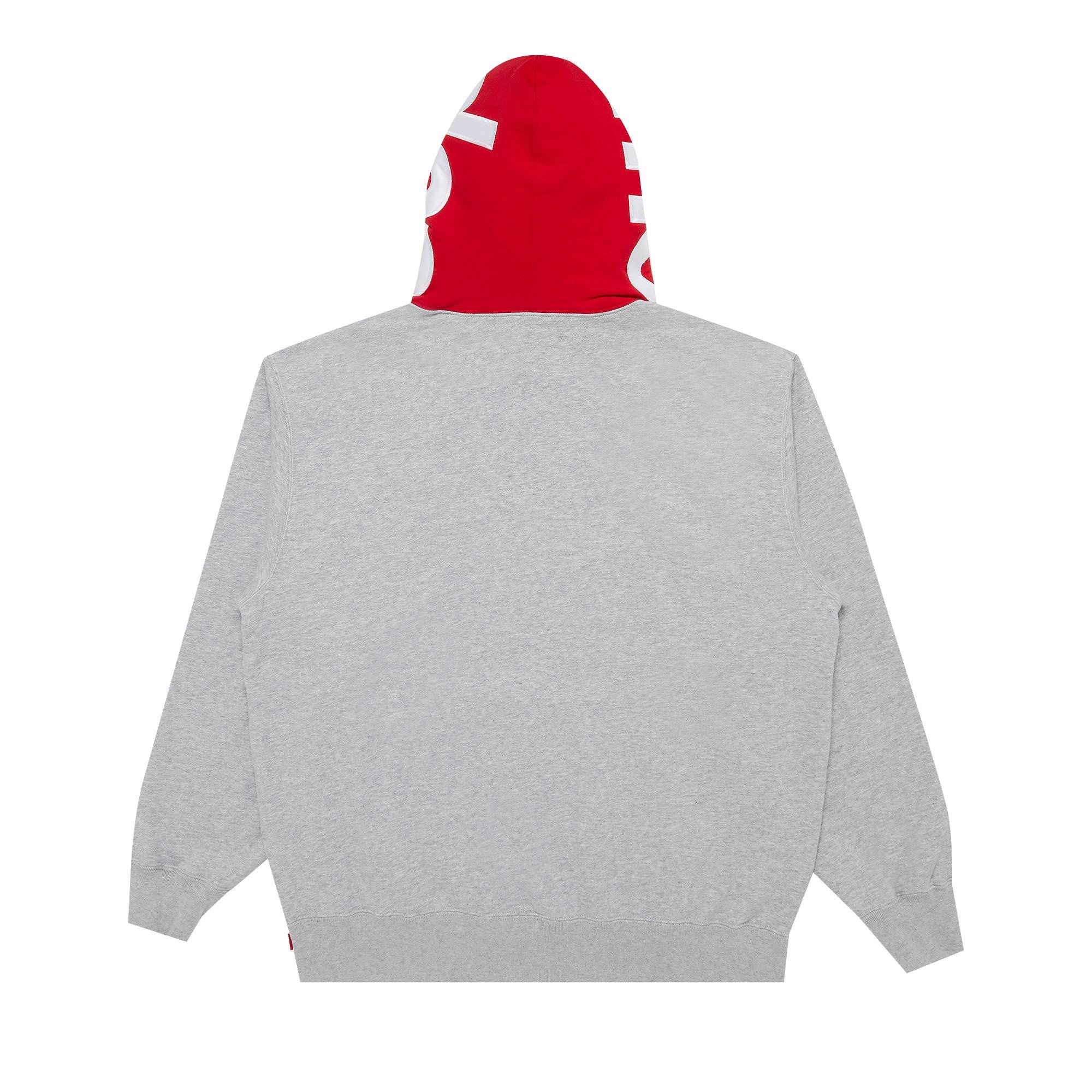 Supreme Contrast Hooded Sweatshirt 'Heather Grey' - 2