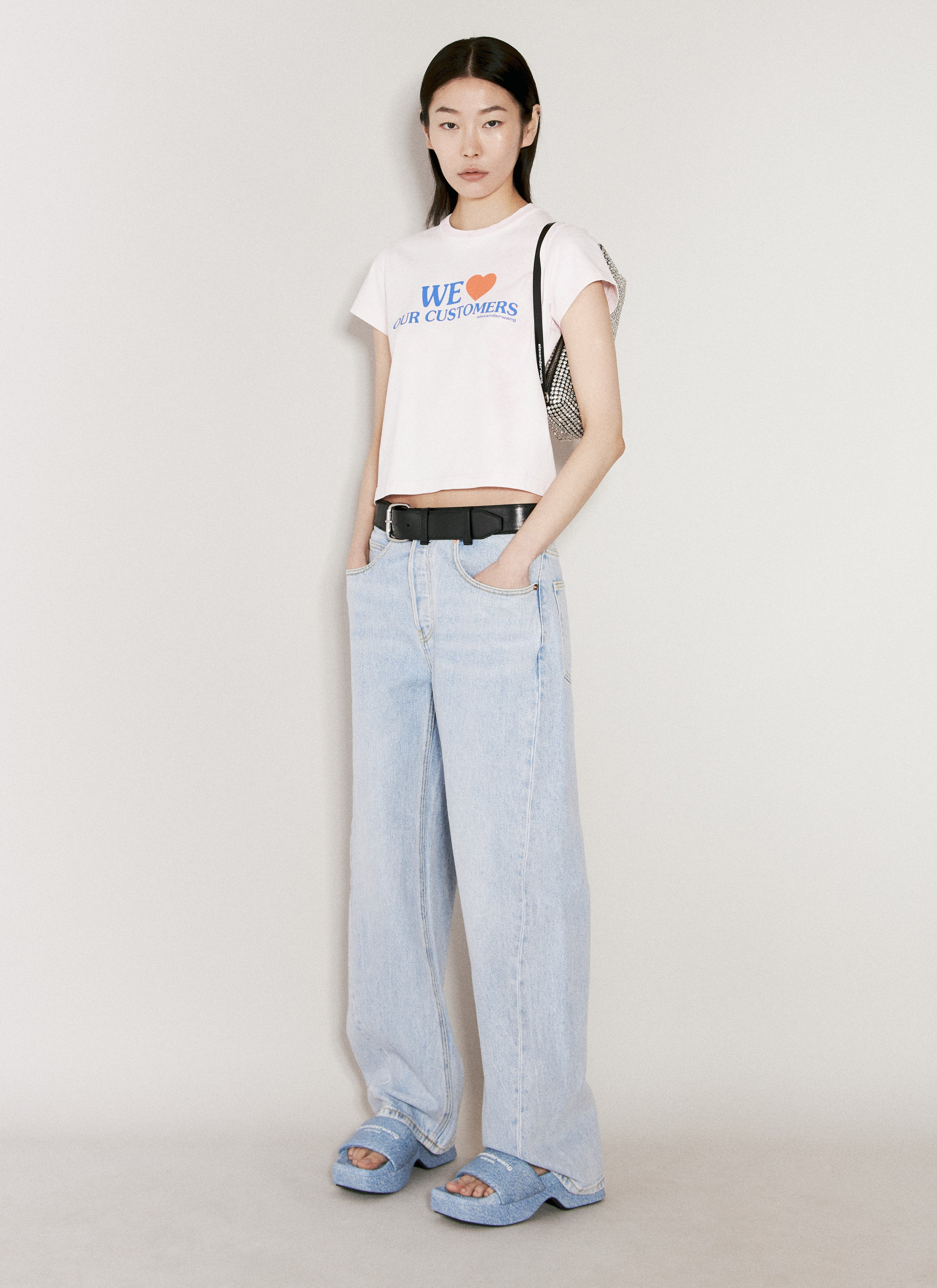 Alexander Wang Women Leather Belt Balloon Jeans - 2