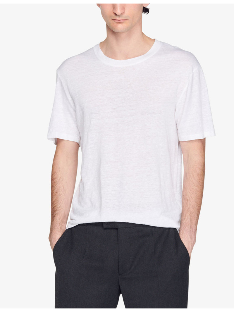 Crewneck linen-jersey T-shirt 3
