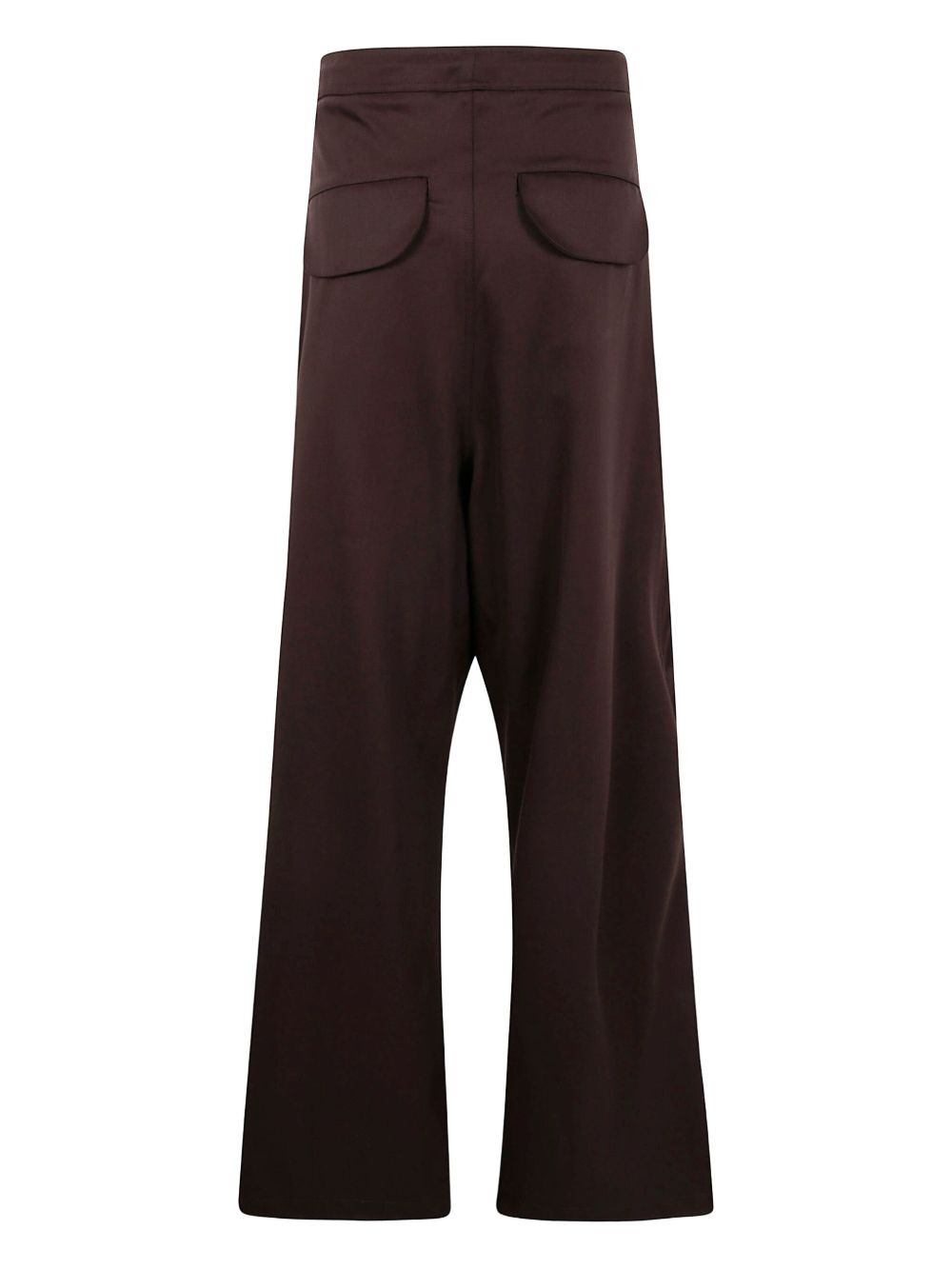 flap-pocket wool trousers - 2