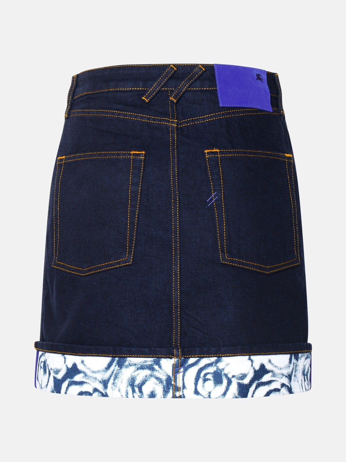 Burberry INDIGO BLUE COTTON MINISKIRT | lungolivigno
