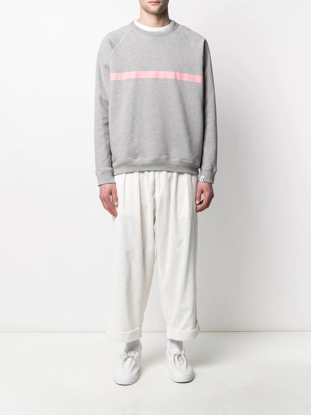 stripe detial sweatshirt - 2