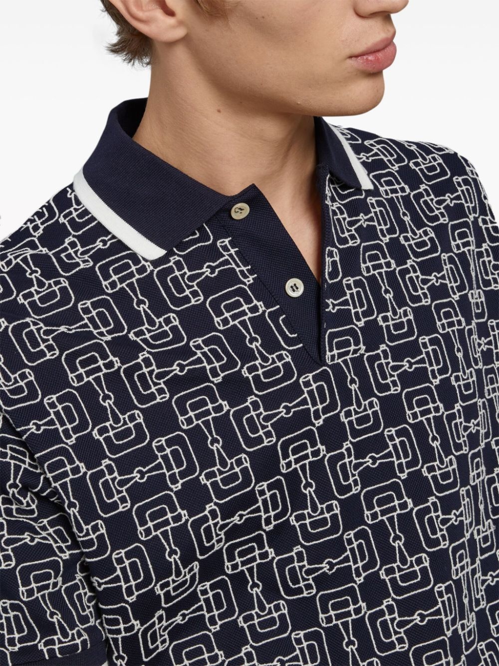 Horsebit-print polo shirt - 5