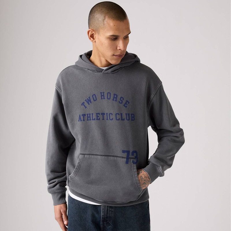 Levi's TWO HORSE BOXY CROPPED HOODIE SWEATSHIRT outlook