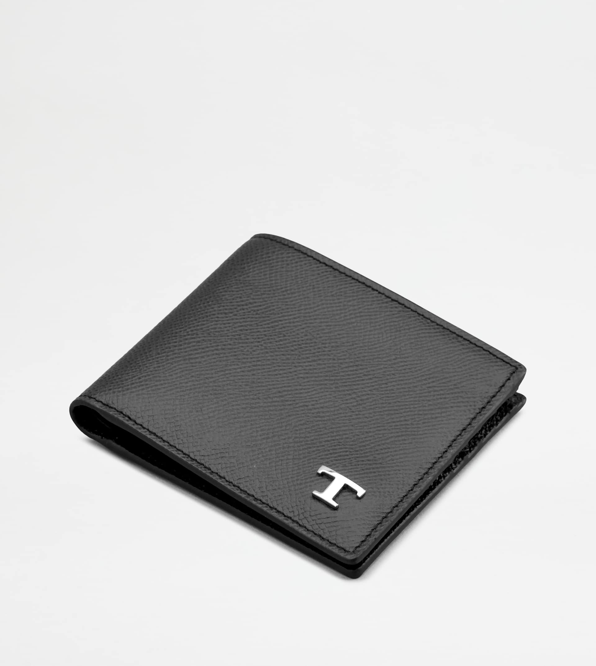 WALLET IN LEATHER - GREY, BLACK - 3