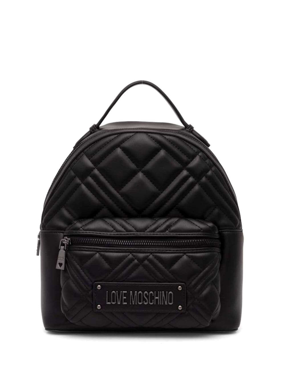 quilted logo lettering backpack - 1