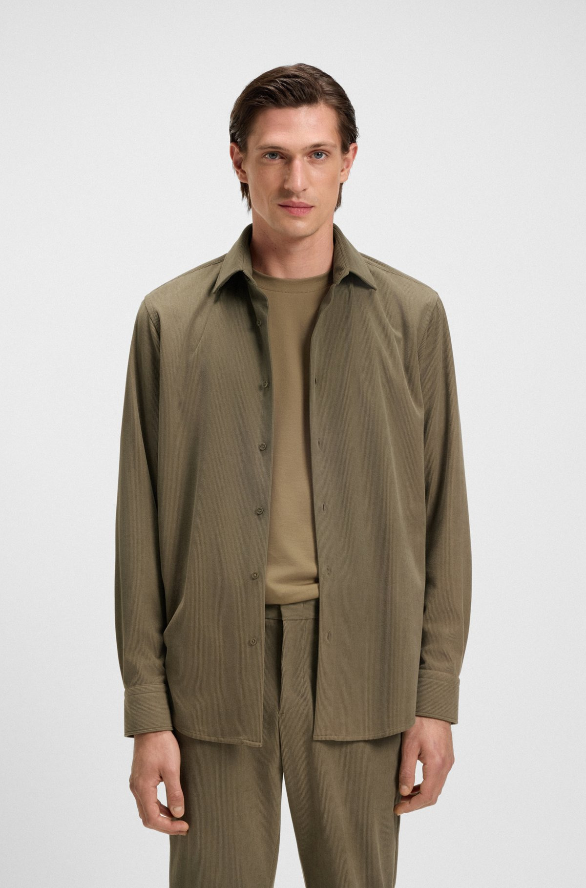 REGULAR-FIT SHIRT IN BABY CORDUROY - 2