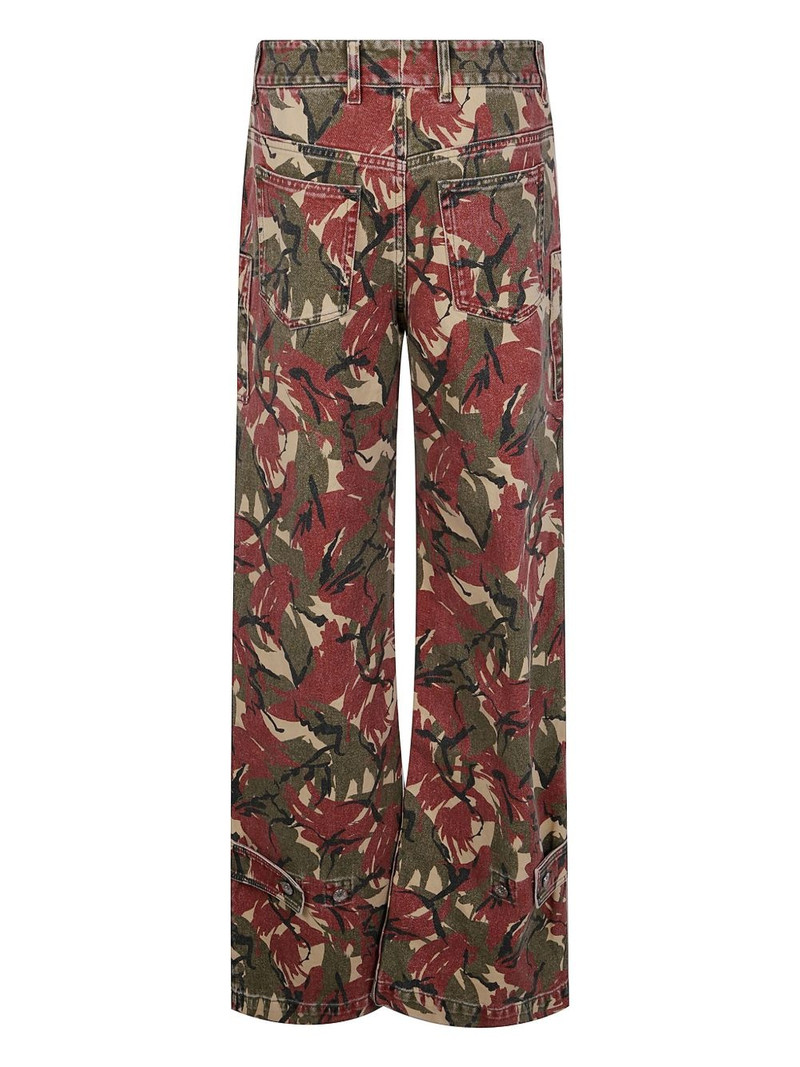 rabanne camouflage-print jeans outlook