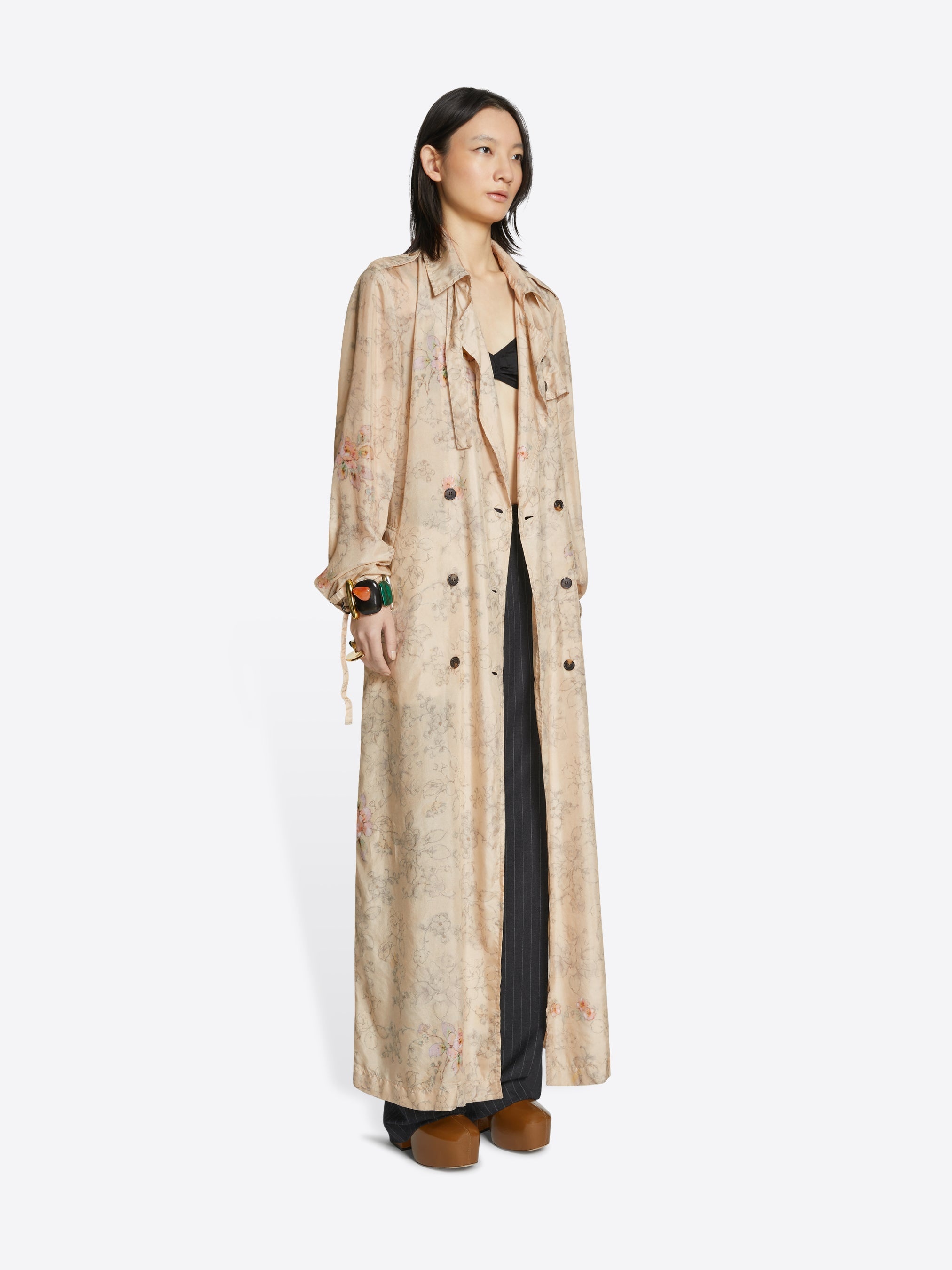 Dries Van Noten SILK TRENCH COAT | REVERSIBLE