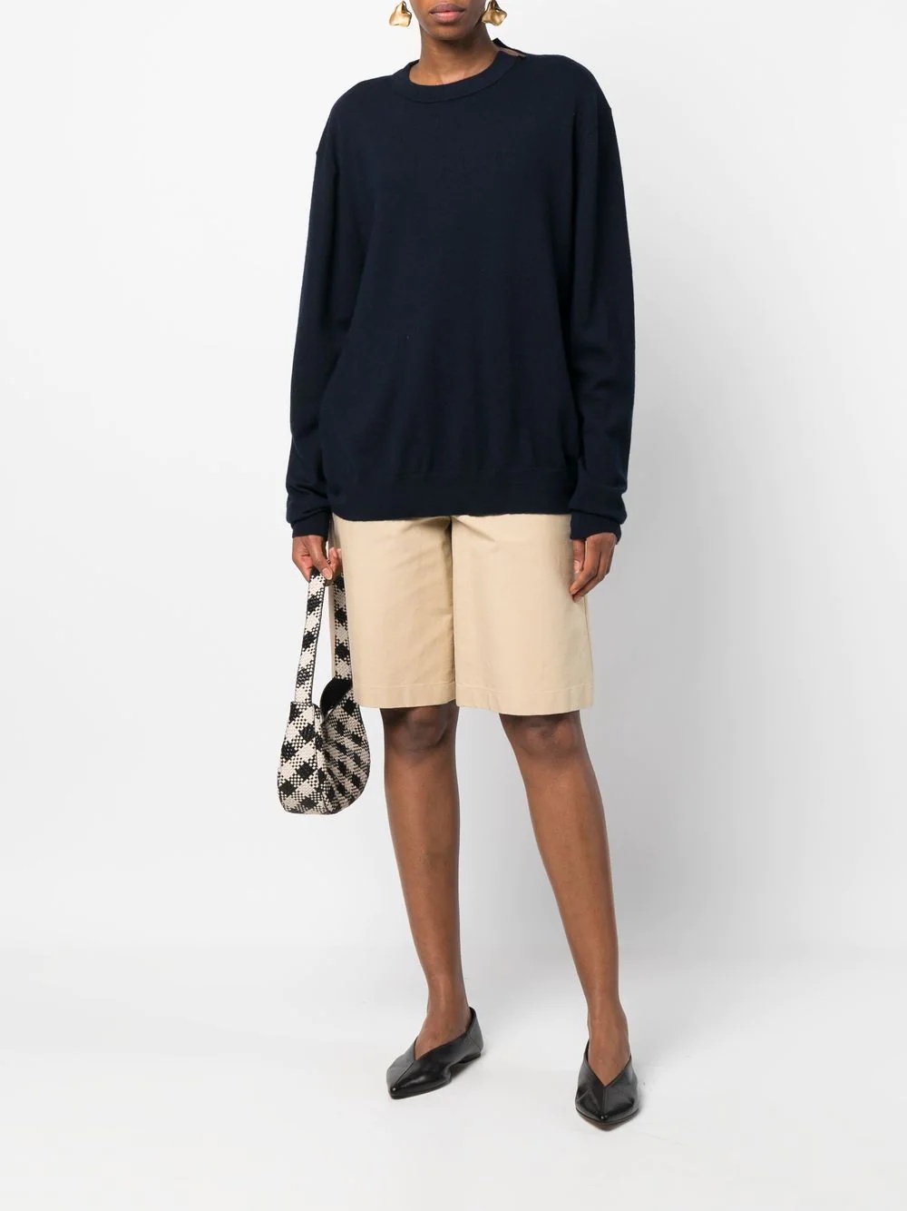 crew neck cashmere-blend jumper - 3