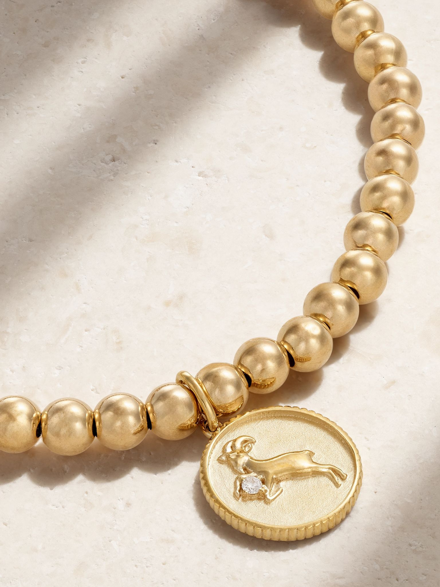 Capricorn 14-karat gold diamond bracelet Gold - 4