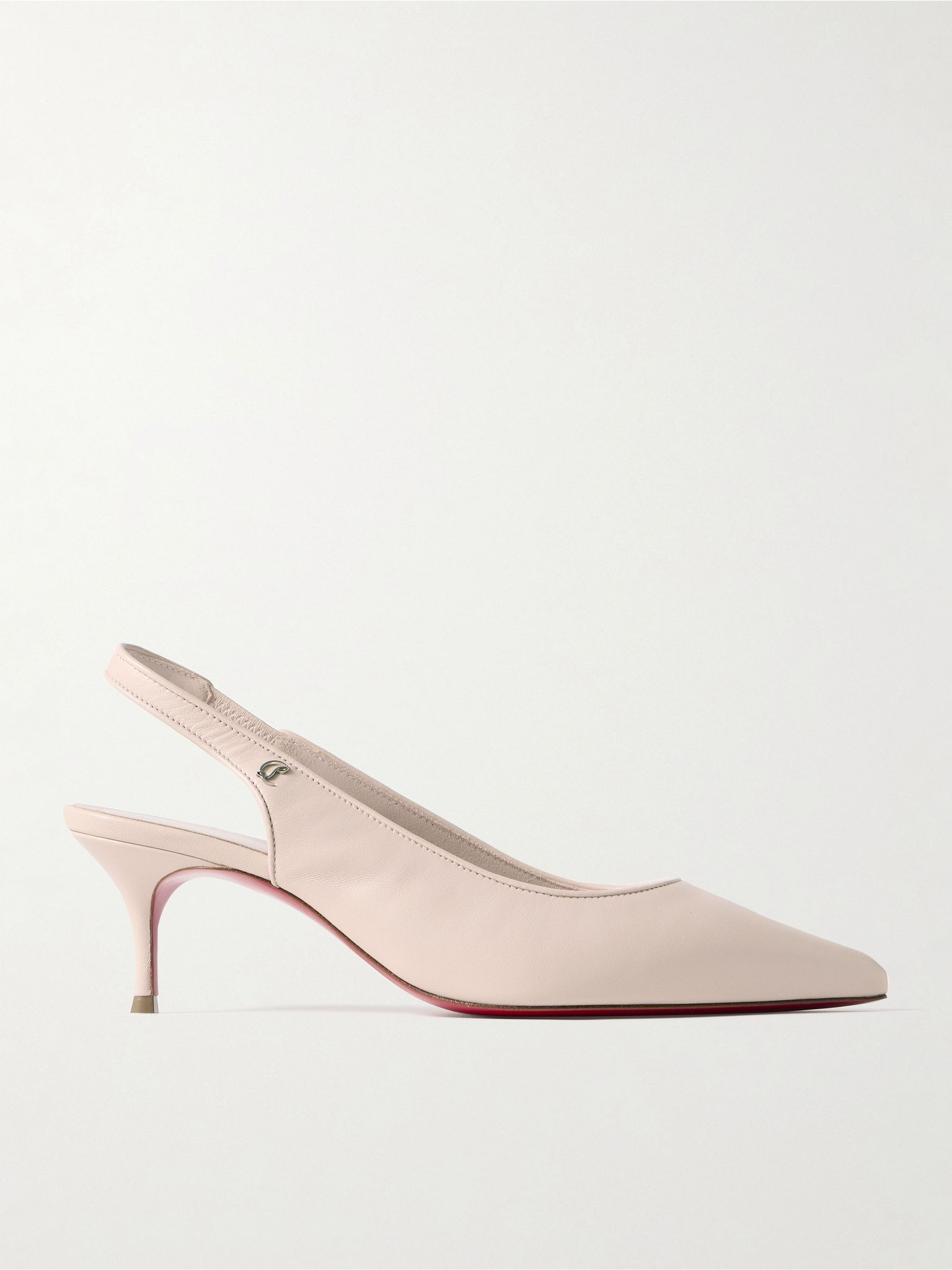 Sporty Kate 45 leather slingback pumps Cream - 1