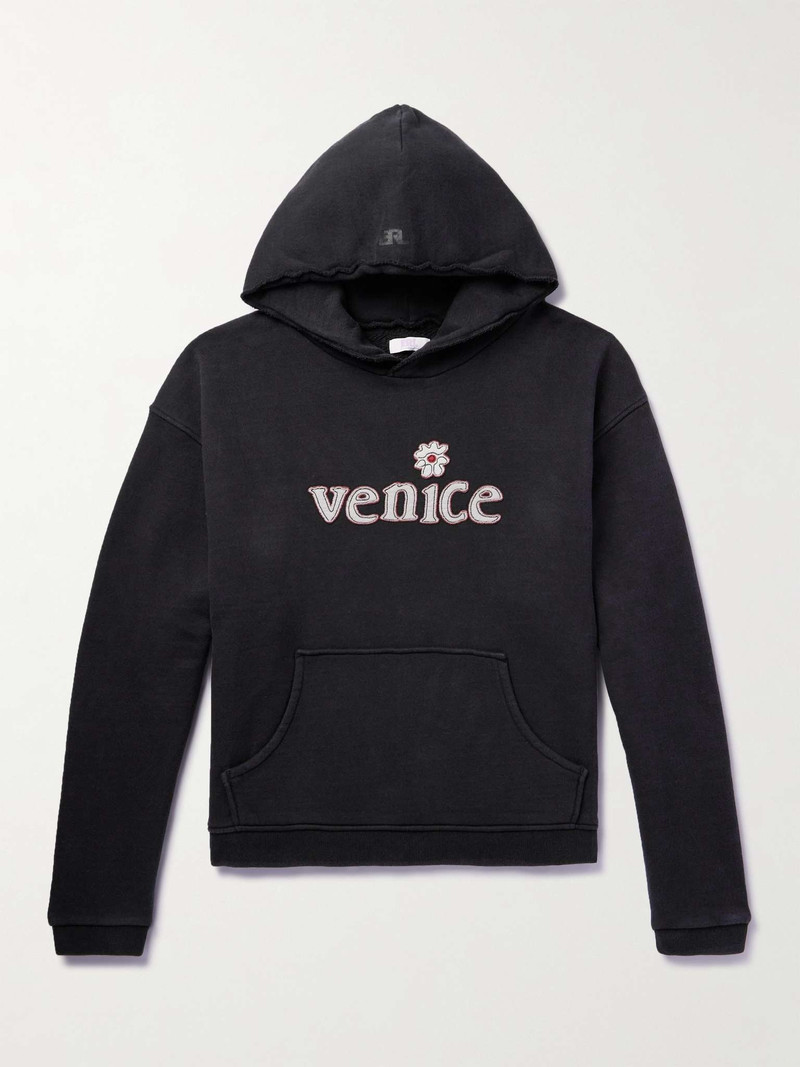 Appliquéd Cotton-Jersey Hoodie 1