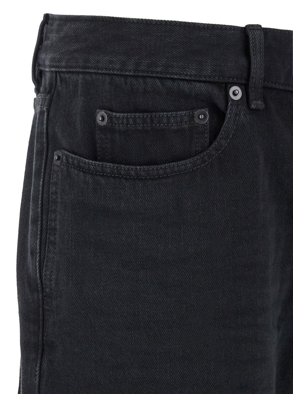 Saint Laurent Men Black Slim Jeans With Logo Patch In Denim Man - 3