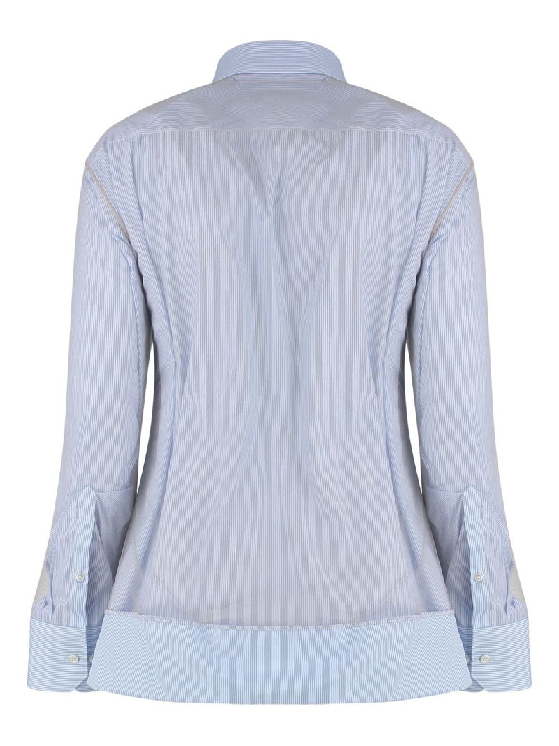 Maison Margiela striped gathered shirt outlook