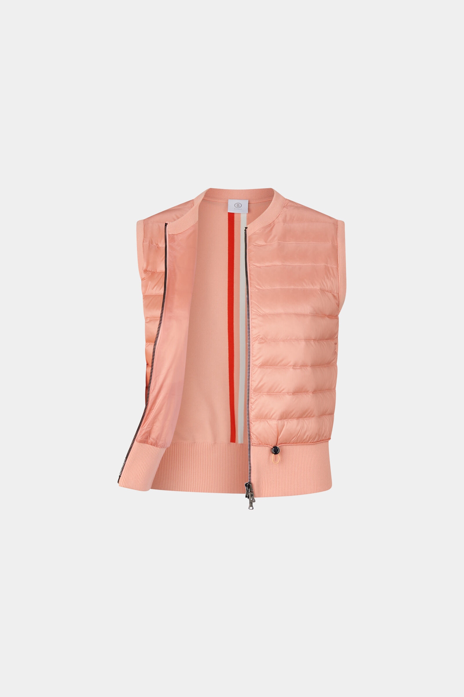 Allisa Hybrid knitted vest in Apricot - 6