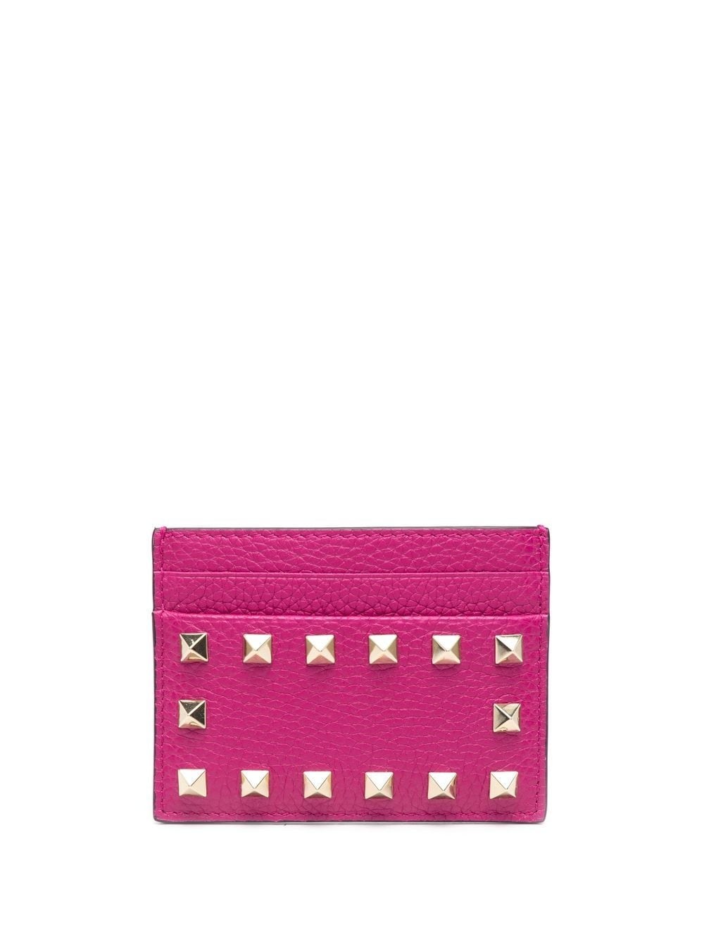 Rockstud leather cardholder - 1