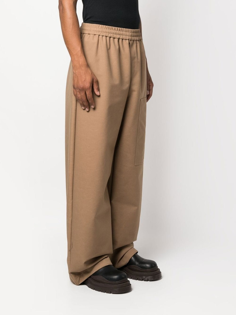 logo-embossed wide-leg trousers 3