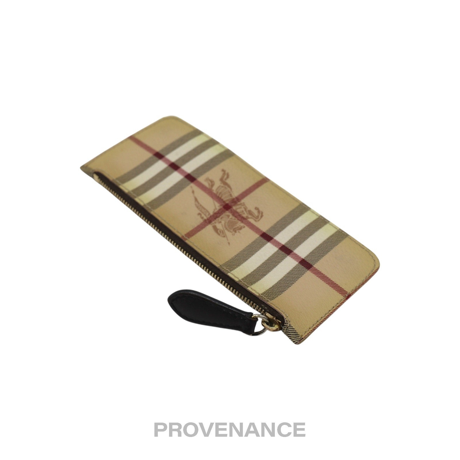 Burberry Zip Pouch - Haymarket Check Chocolate Brown - 3