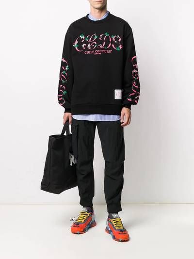 GCDS embroidered logo floral sweatshirt outlook