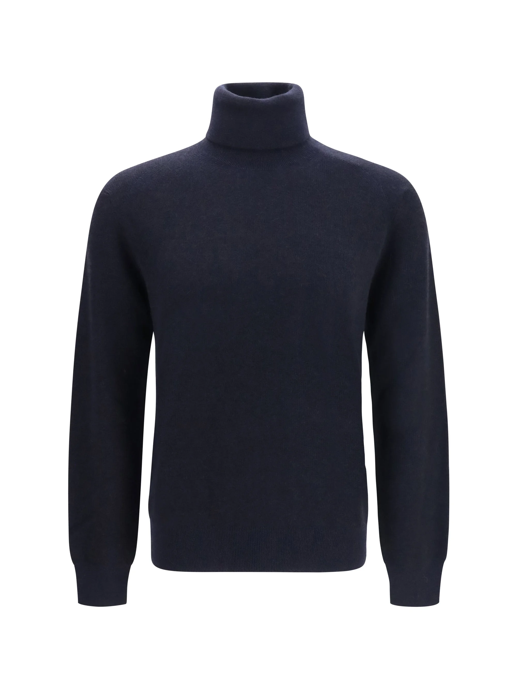 Brioni Wool and Cashmere Turtleneck Sweater — Navy - 1