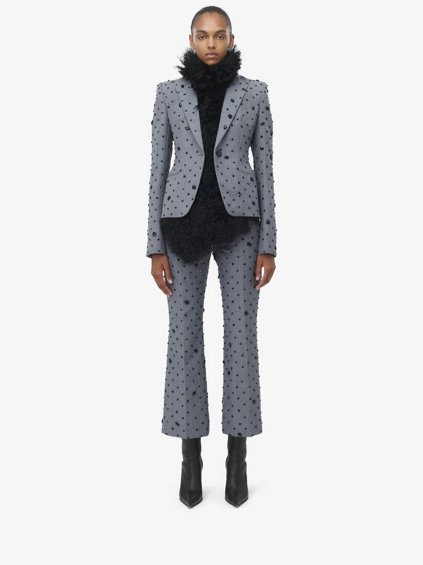 Cosmic Stone Embroidery Single-breasted Jacket - 3