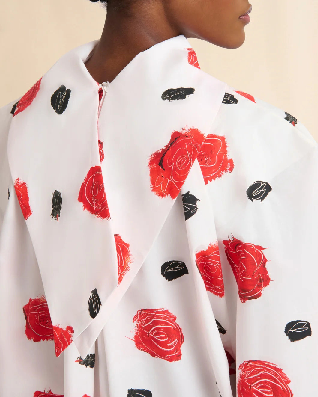 WHITE POPLIN BALLOON TOP - 4