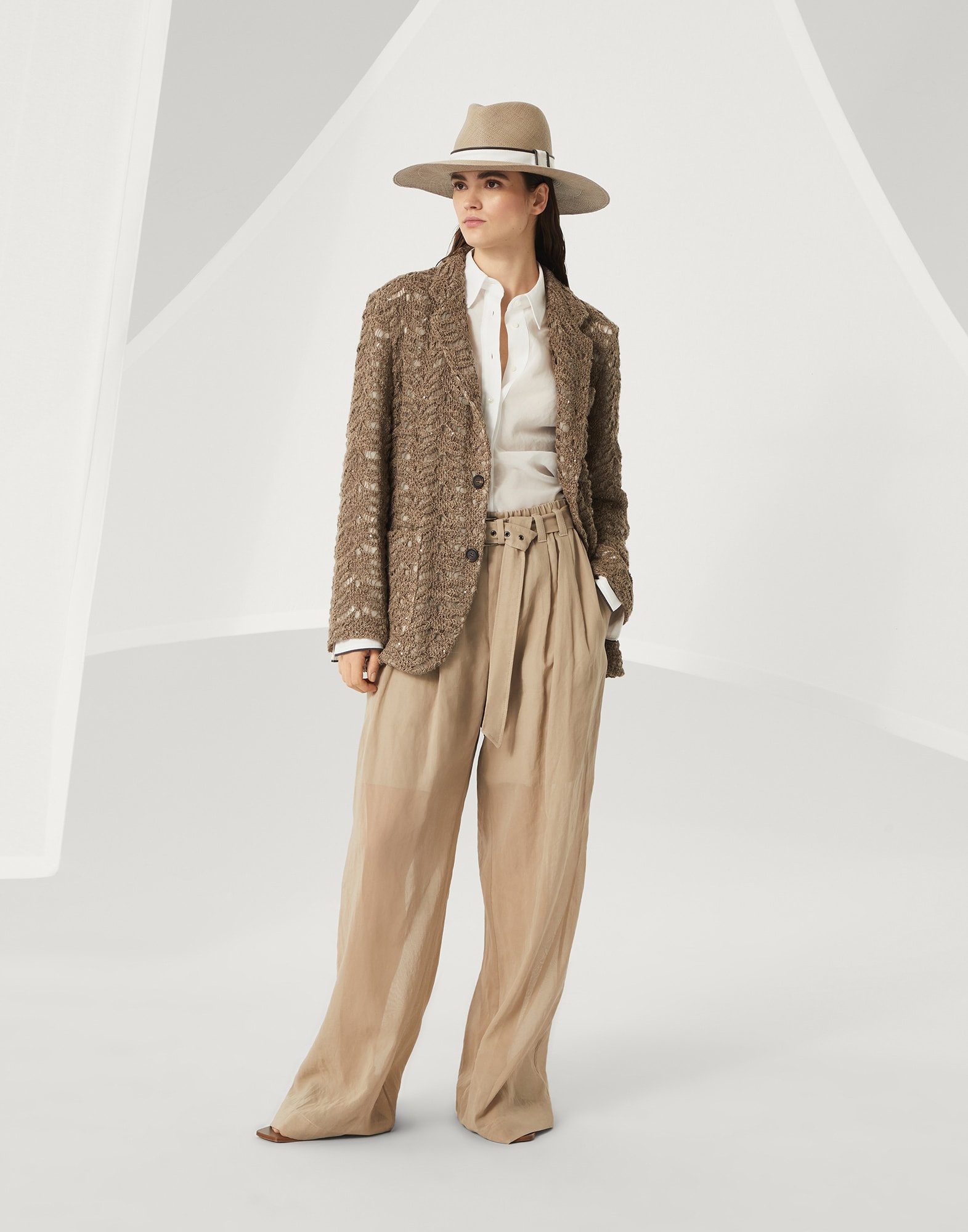 Cotton organza explorer track trousers with monili - 4