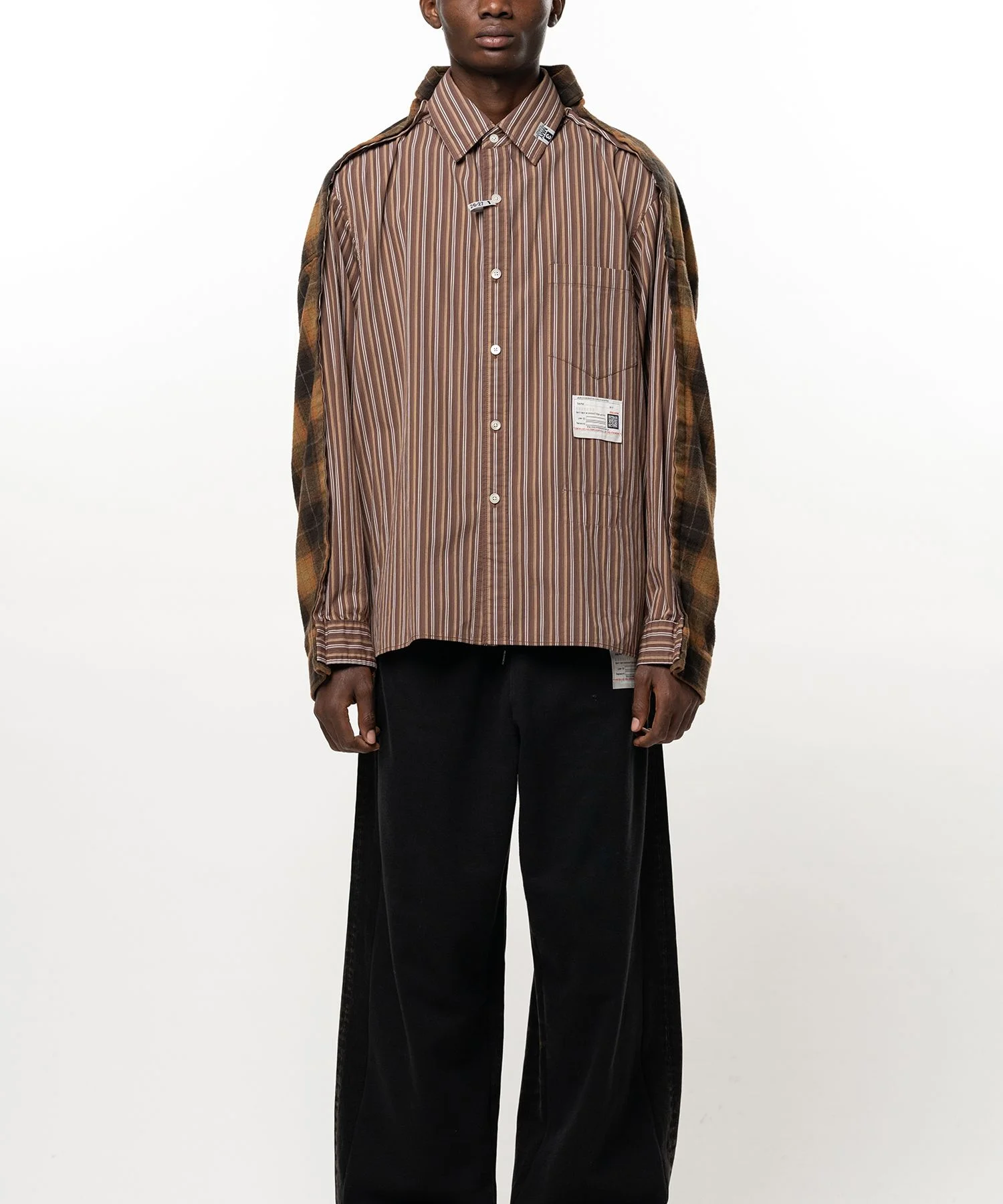 Front Back Docking Long Sleeve Shirt - 1
