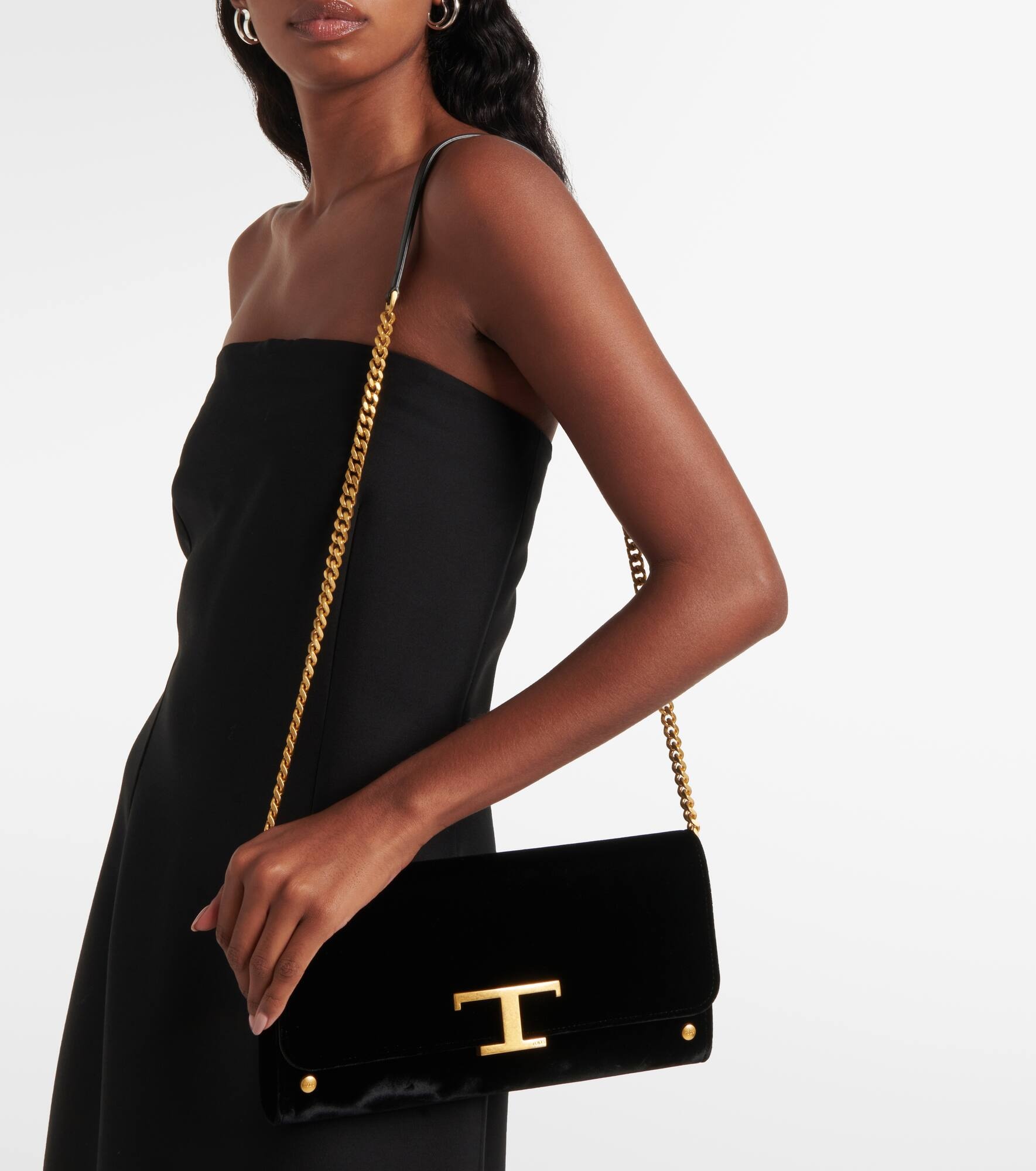 T Timeless Small velvet wallet on chain - 6