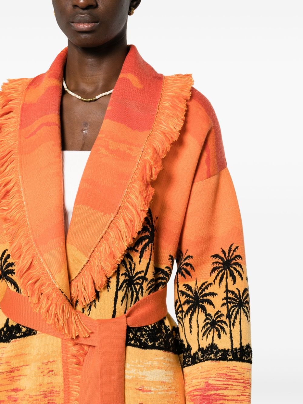 Keralda sunset-print cardigan - 6