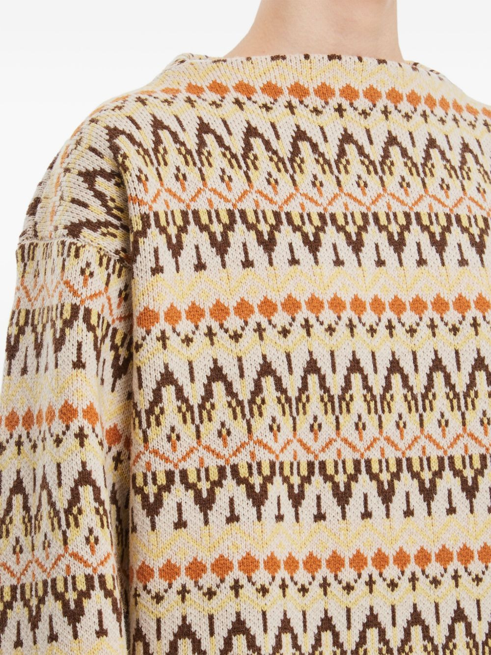 patterned crew-neck sweater - 4