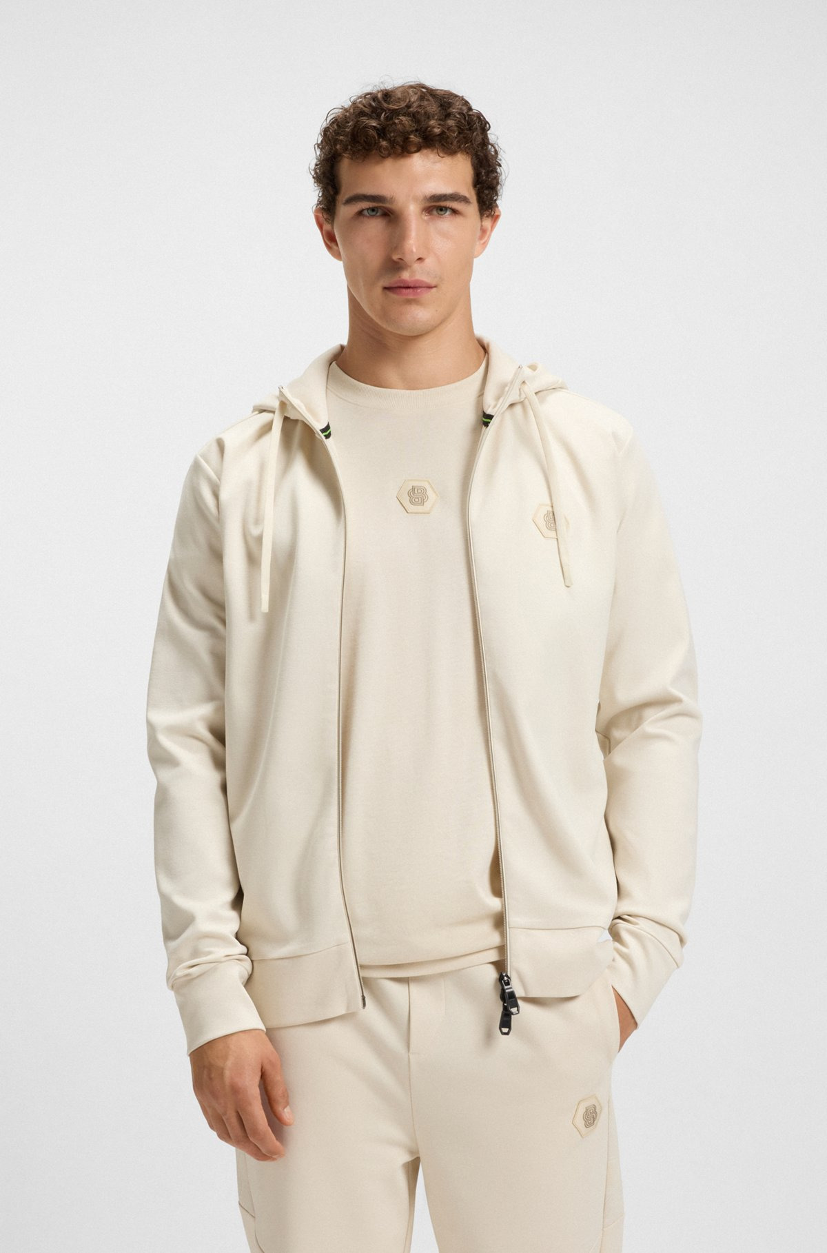 RELAXED-FIT HOODIE WITH DOUBLE B MONOGRAM - 2