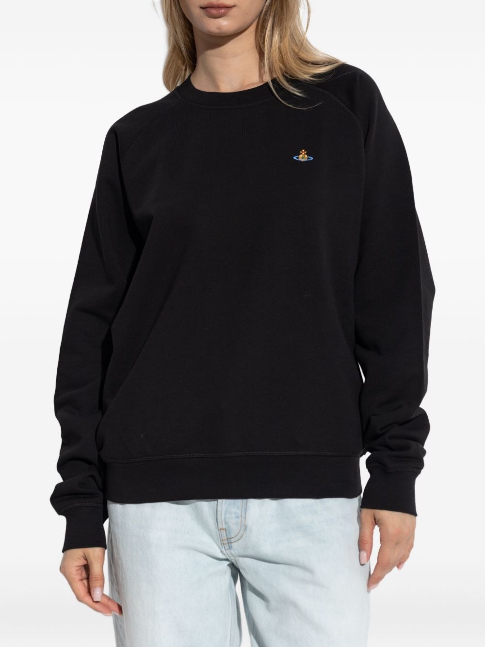crew-neck embroidered sweatshirt - 3