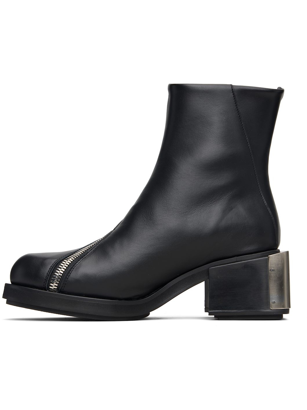 Black Ergonomic Riding Ankle Boots - 3