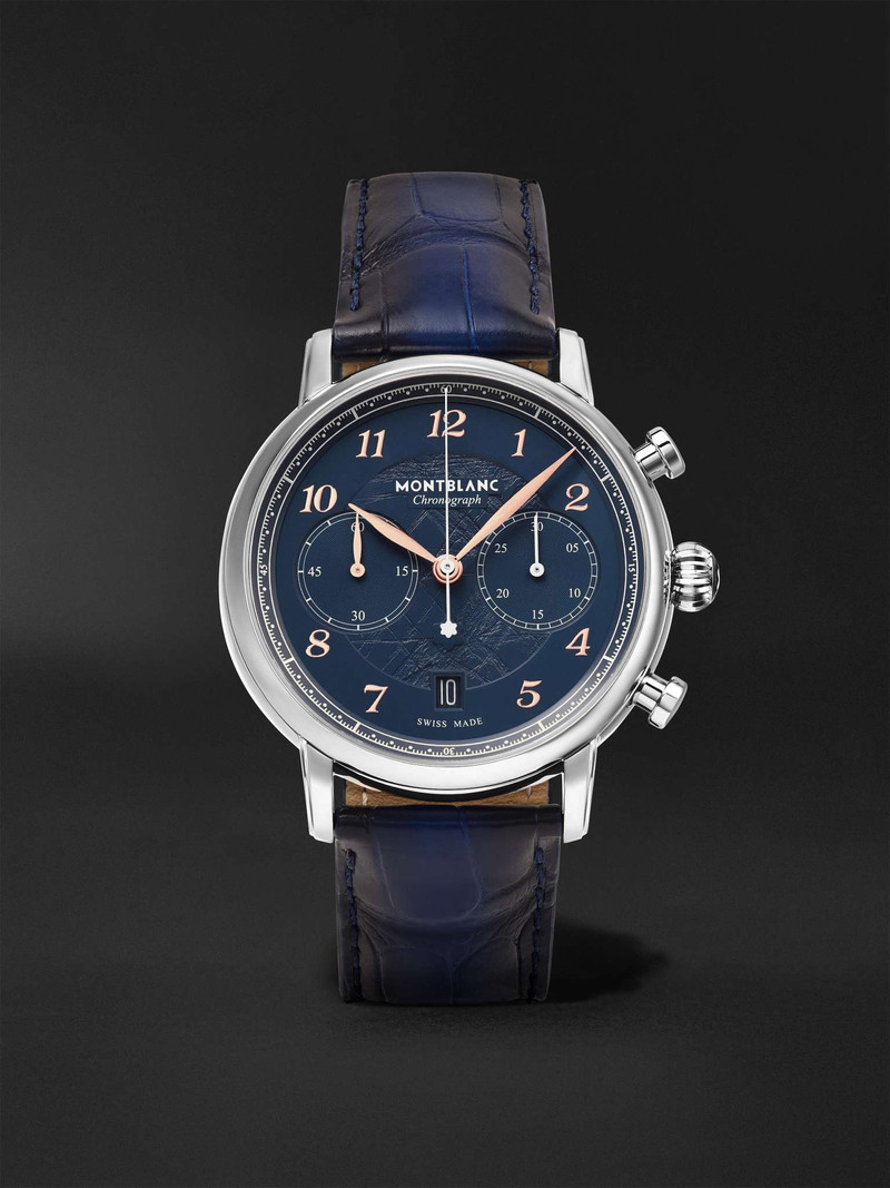 Montblanc Star Legacy Limited-Edition Automatic Moon-Phase 42mm Stainless Steel and Alligator Watch, Ref. No.  outlook