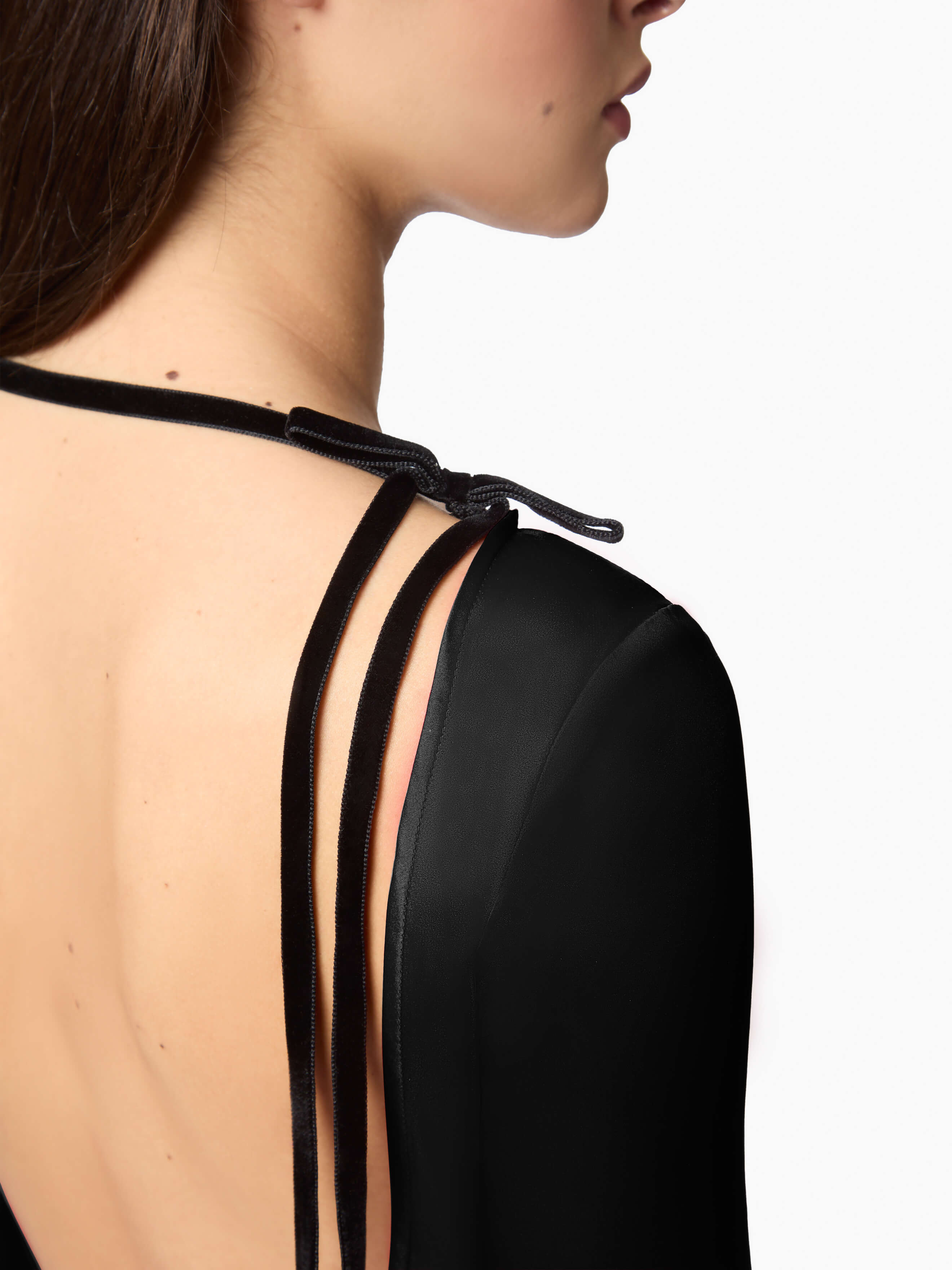 Black Backless Midi Dress - 3
