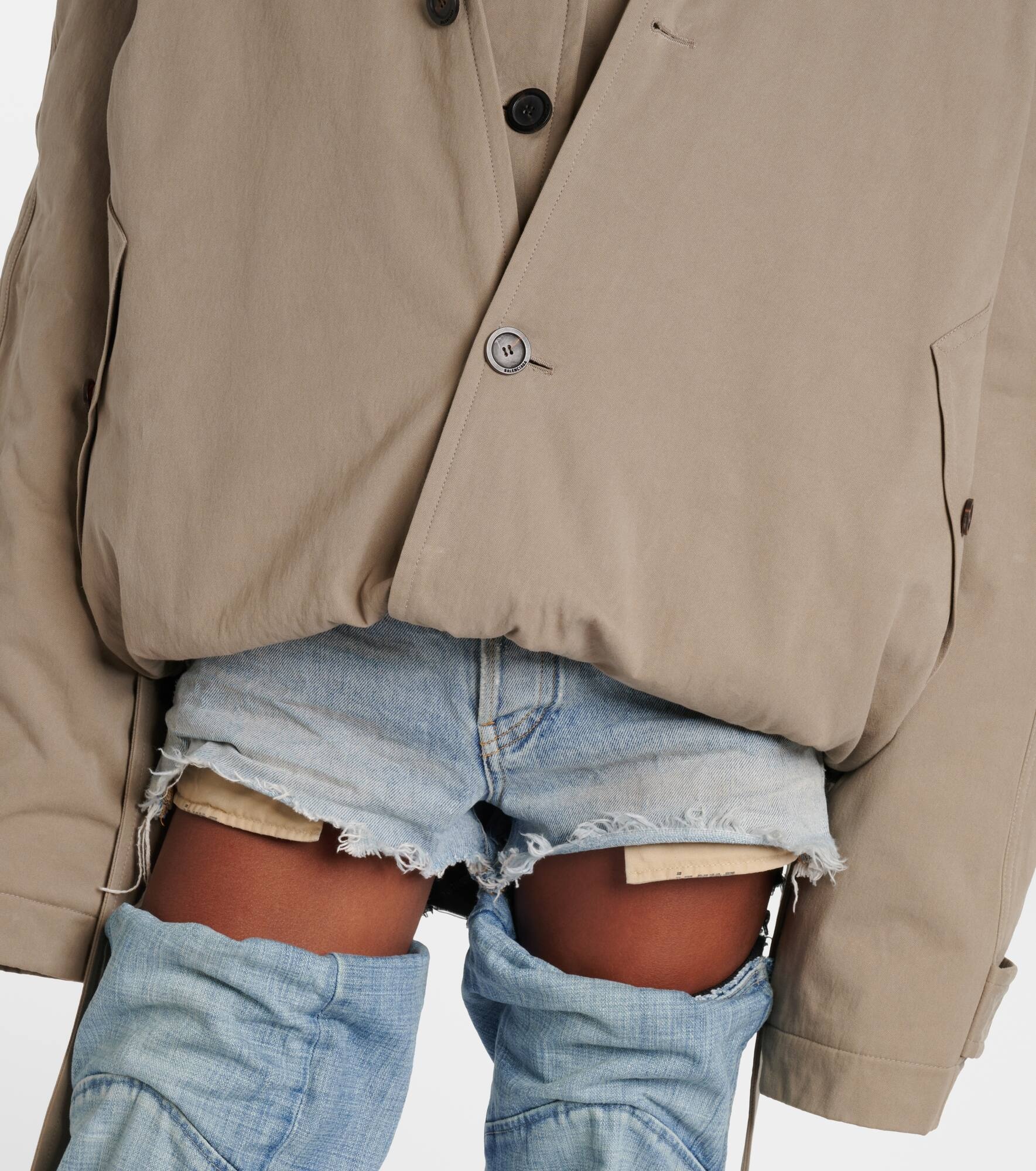 Deconstructed cotton twill trench coat - 6