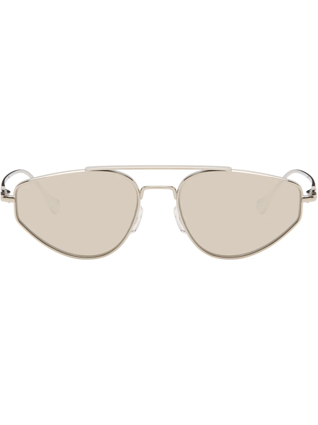 Silver Oliver Peoples 'Edition 5' Aviator Sunglasses - 1