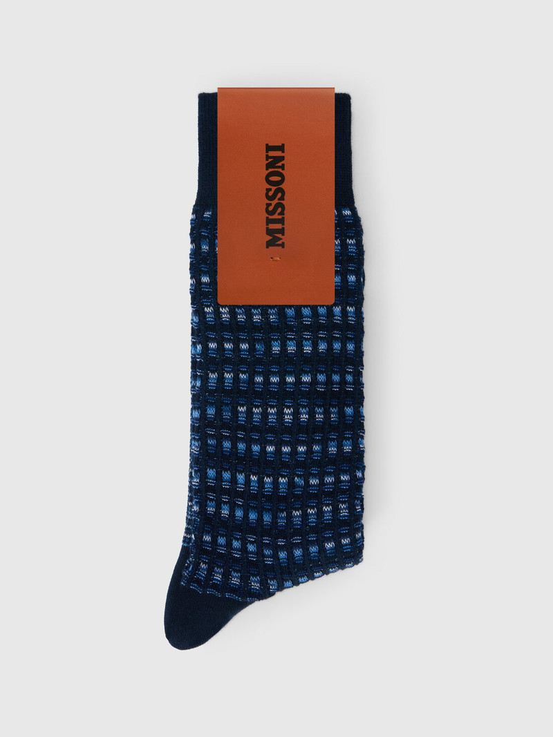 Missoni Mid-length cotton-blend socks with check pattern outlook