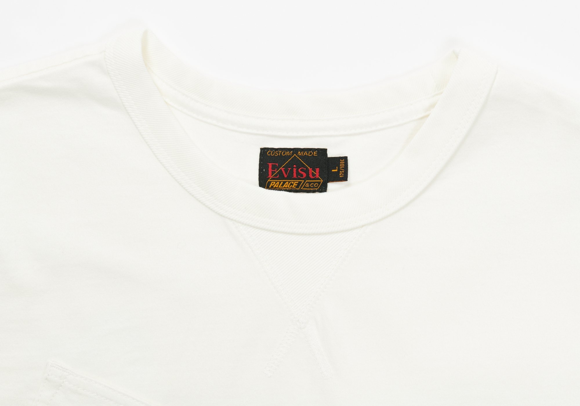 PALACE EVISU MULTI POCKET T-SHIRT EGRET - 5