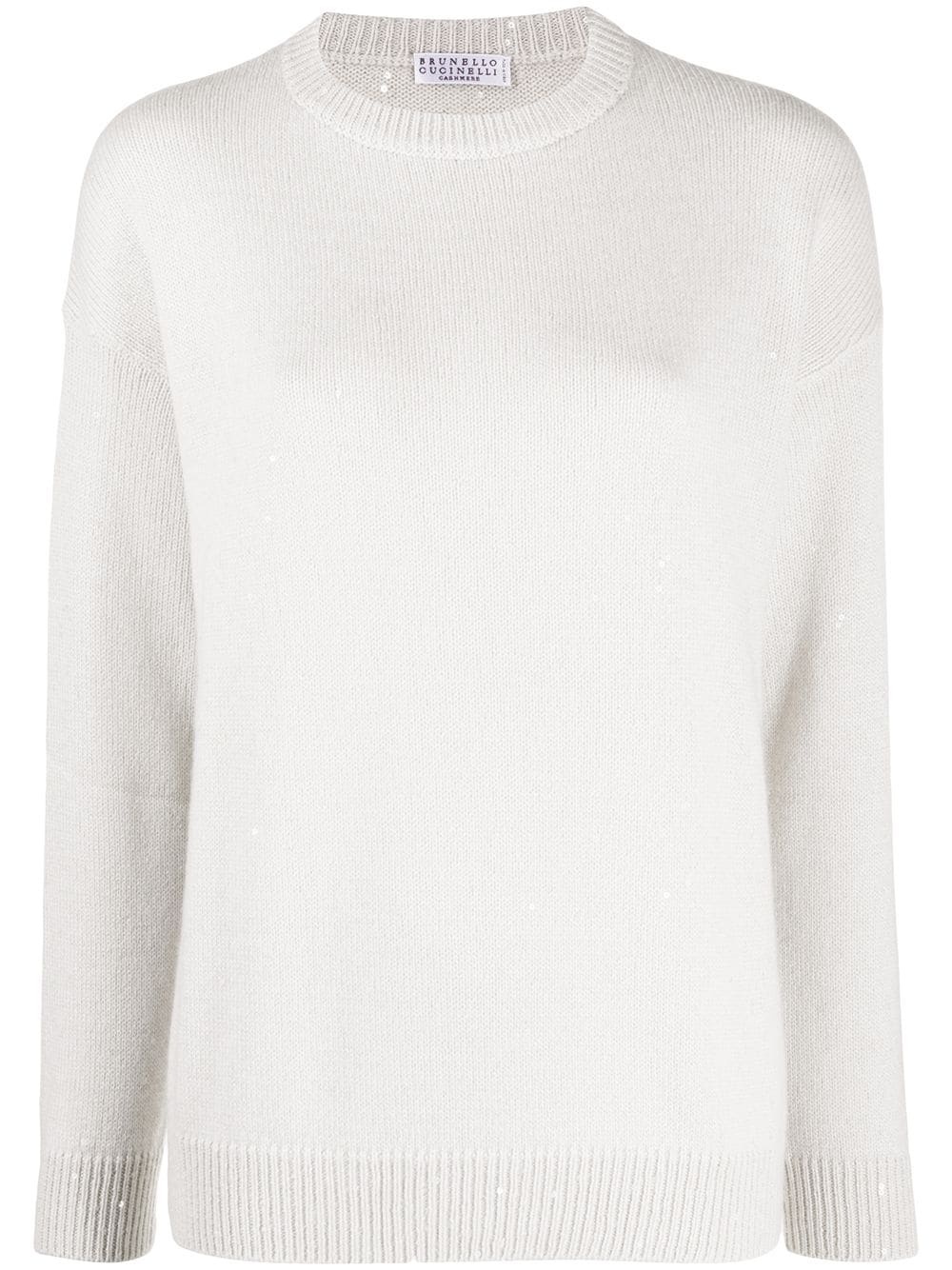 long sleeved ribbed knit jumper - 1