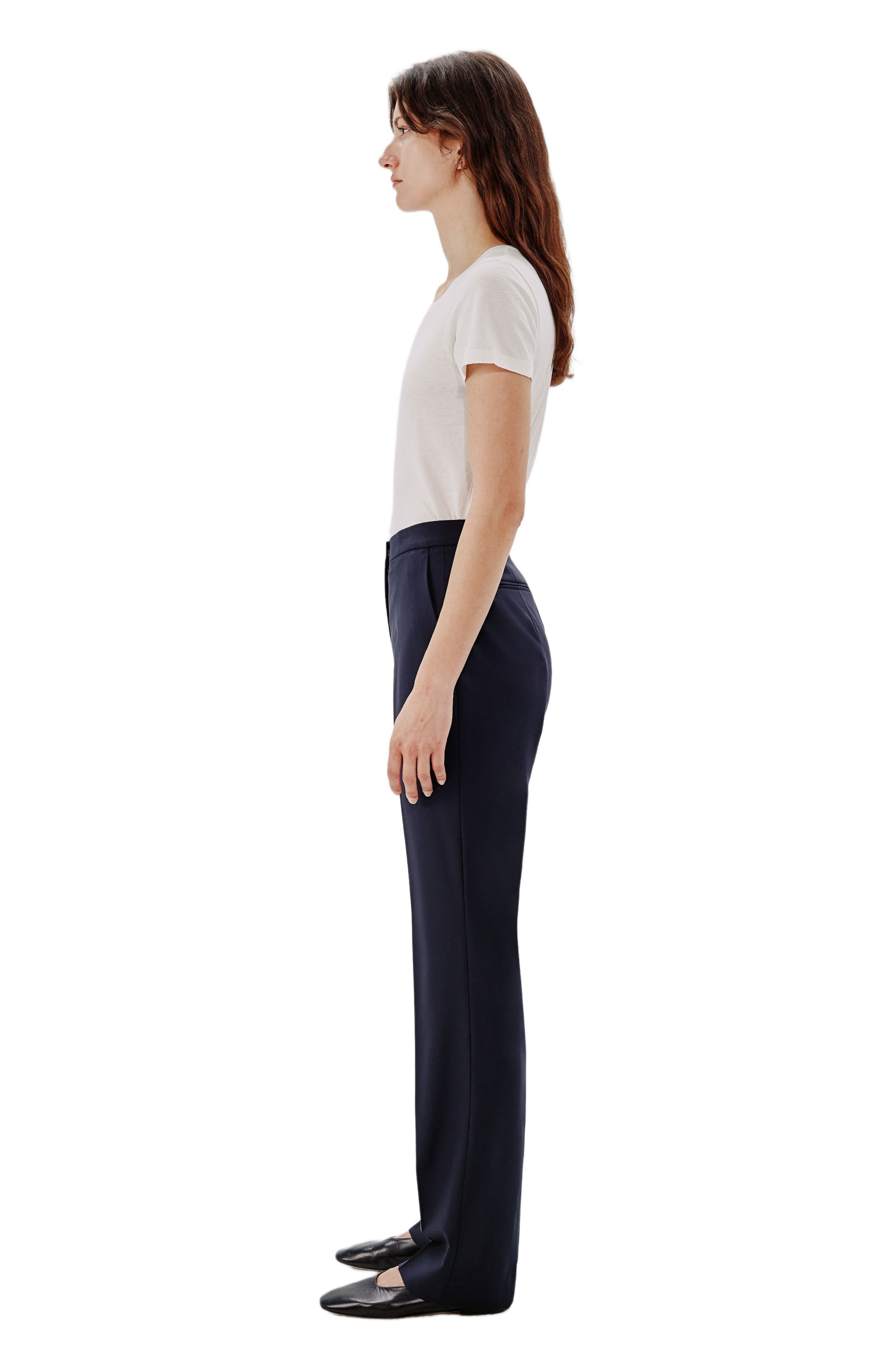 Another Tomorrow CLASSIC TROUSER in Navy at Nordstrom - 8
