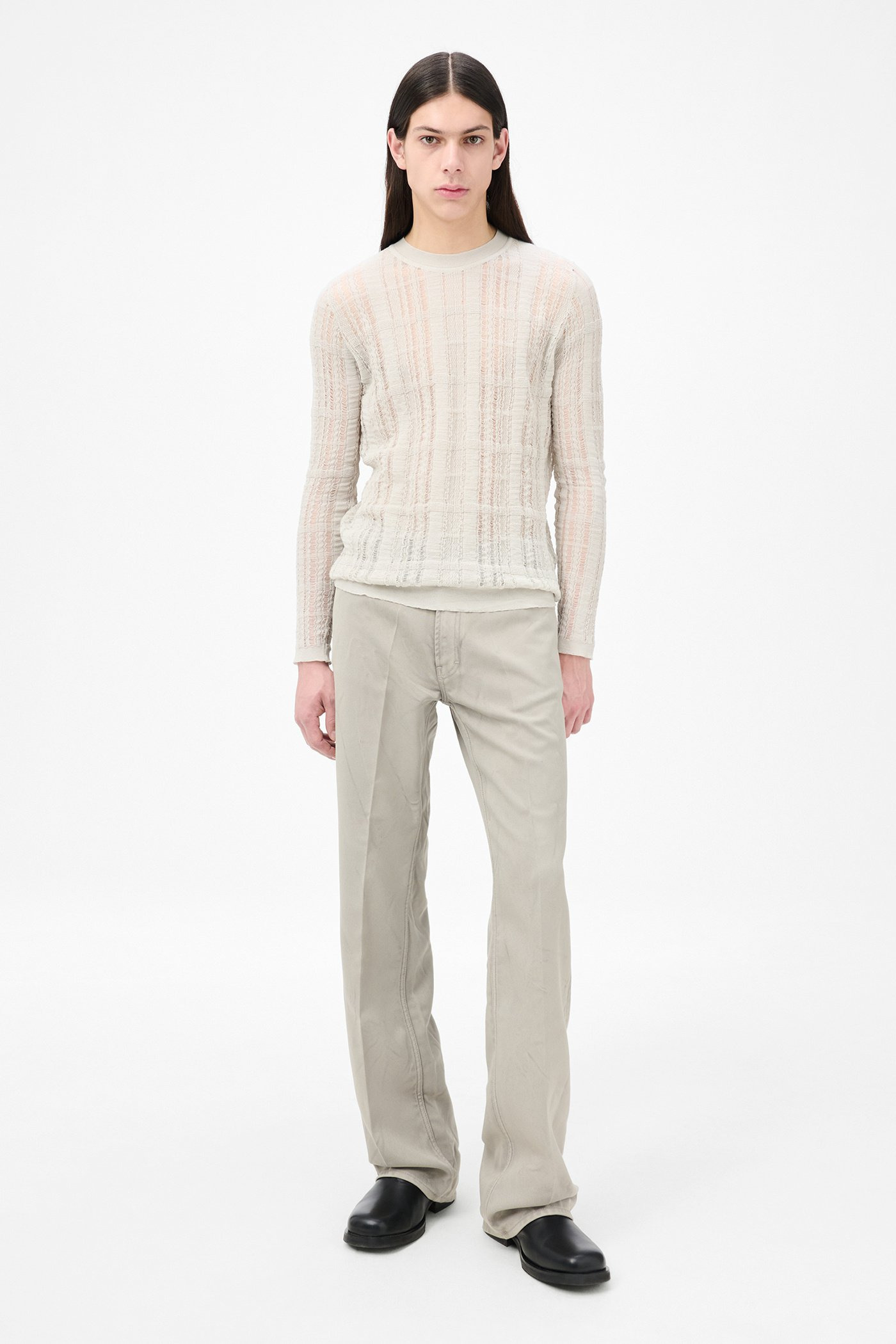 Formal Roundneck Cloud Grey Tech Cotton - 2